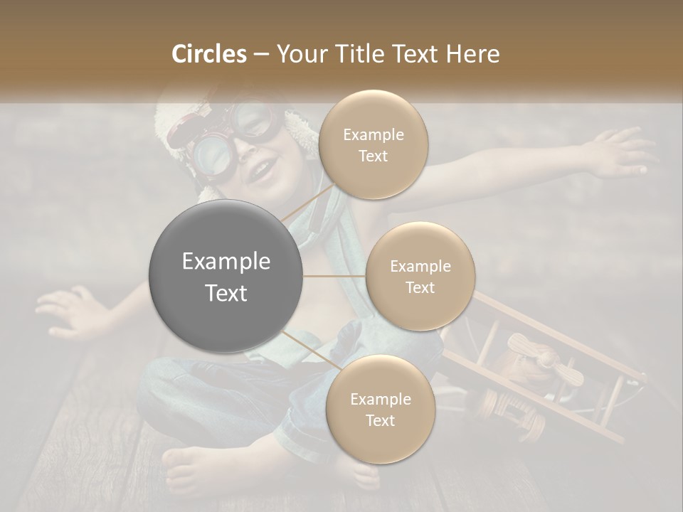 A Young Boy In A Hat And Scarf Sitting On A Wooden Floor PowerPoint Template