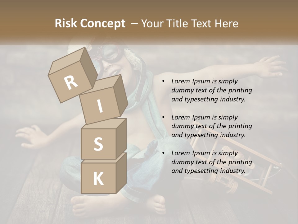 A Young Boy In A Hat And Scarf Sitting On A Wooden Floor PowerPoint Template