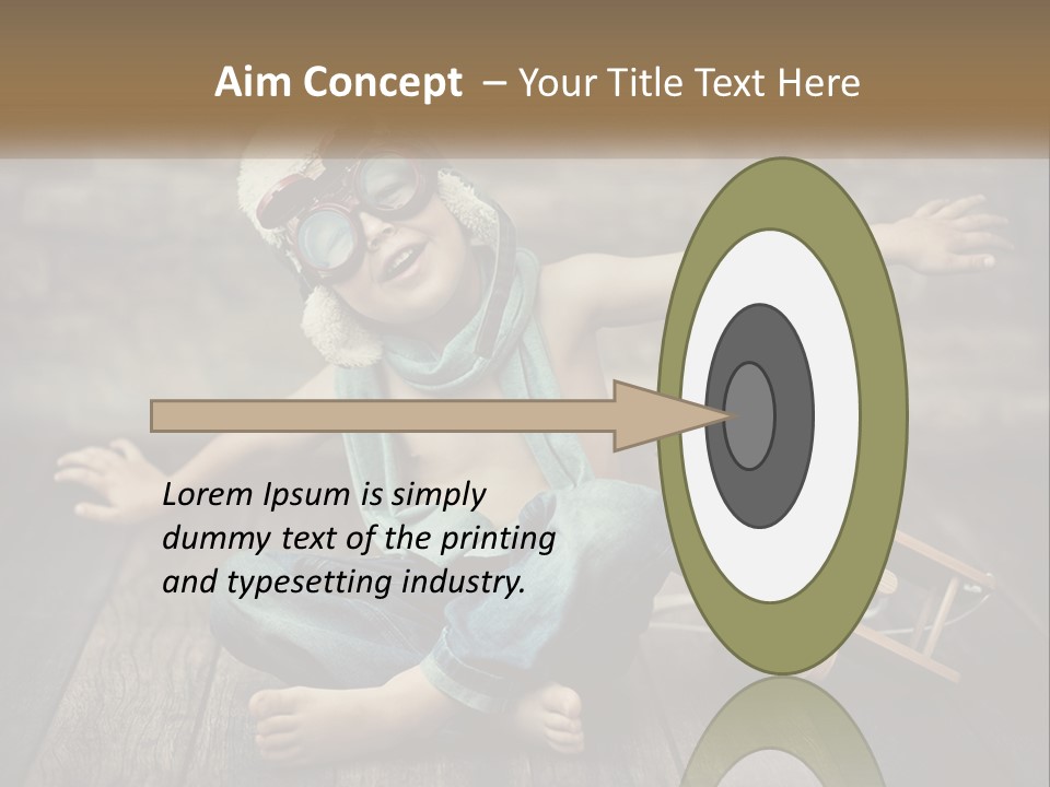 A Young Boy In A Hat And Scarf Sitting On A Wooden Floor PowerPoint Template