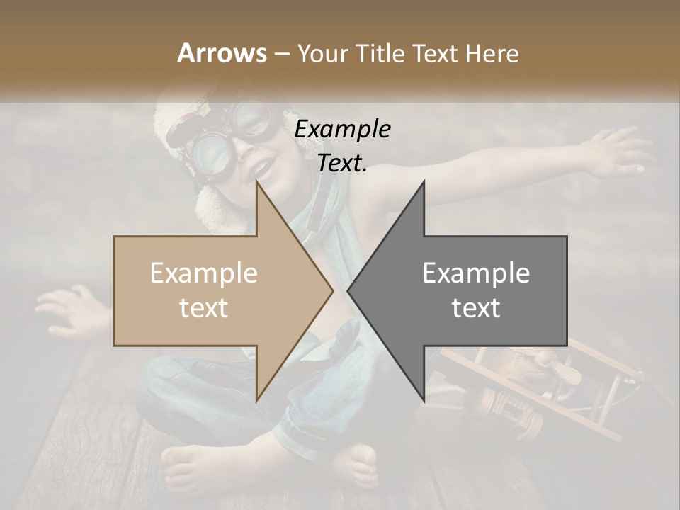 A Young Boy In A Hat And Scarf Sitting On A Wooden Floor PowerPoint Template