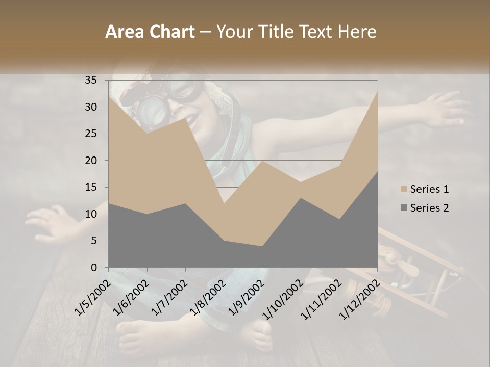 A Young Boy In A Hat And Scarf Sitting On A Wooden Floor PowerPoint Template