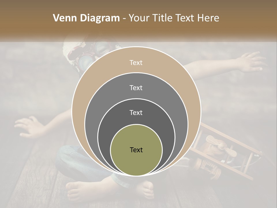 A Young Boy In A Hat And Scarf Sitting On A Wooden Floor PowerPoint Template