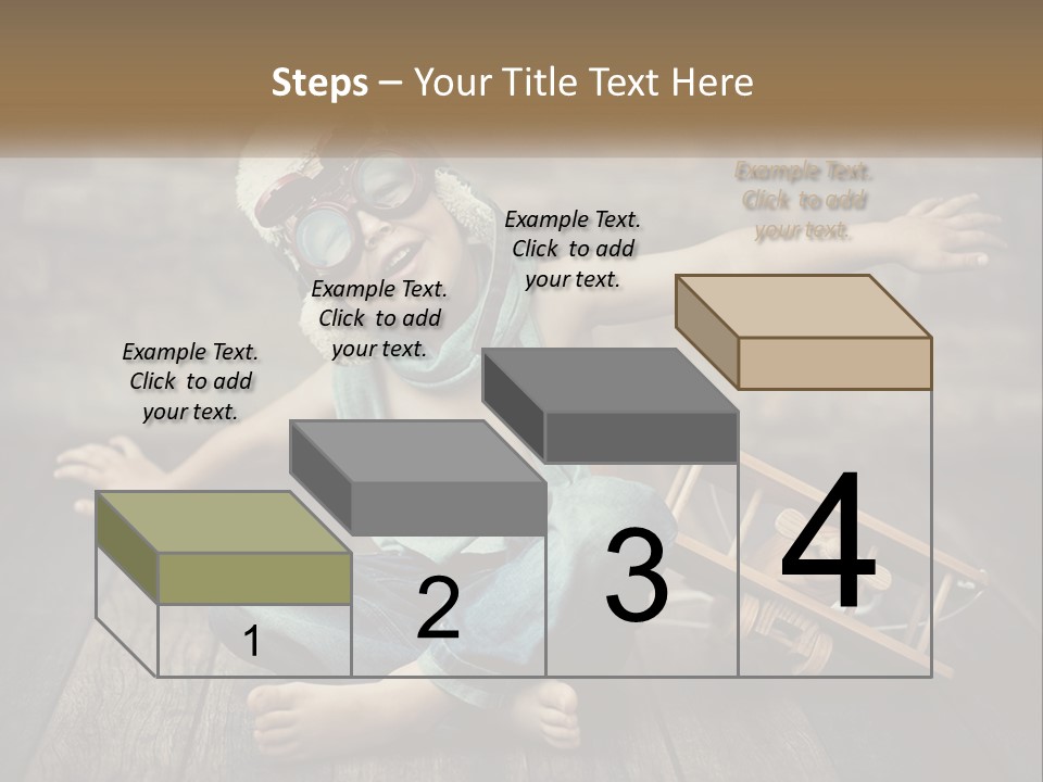 A Young Boy In A Hat And Scarf Sitting On A Wooden Floor PowerPoint Template