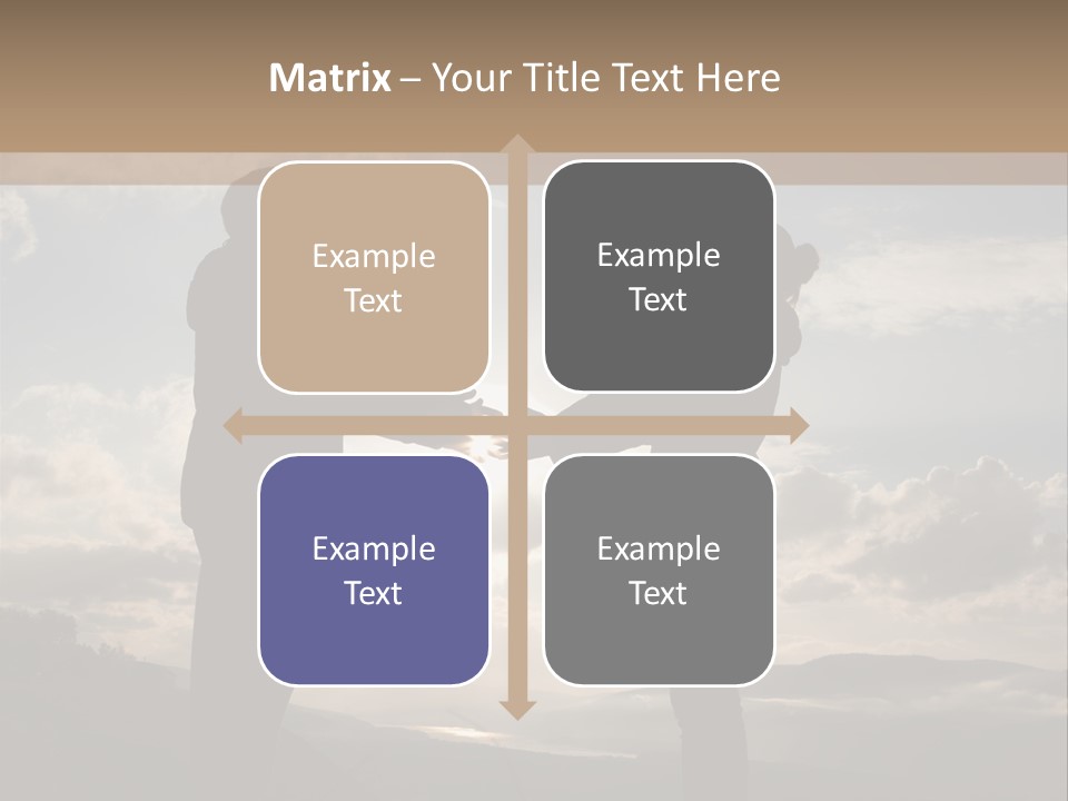 Two People Shaking Hands With The Sun In The Background PowerPoint Template
