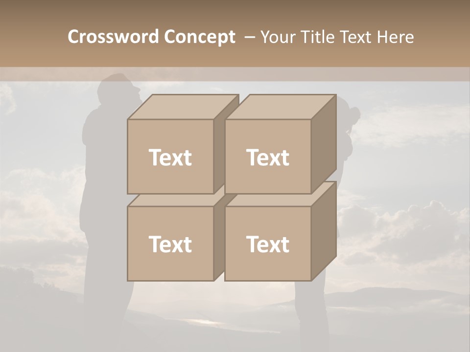 Two People Shaking Hands With The Sun In The Background PowerPoint Template
