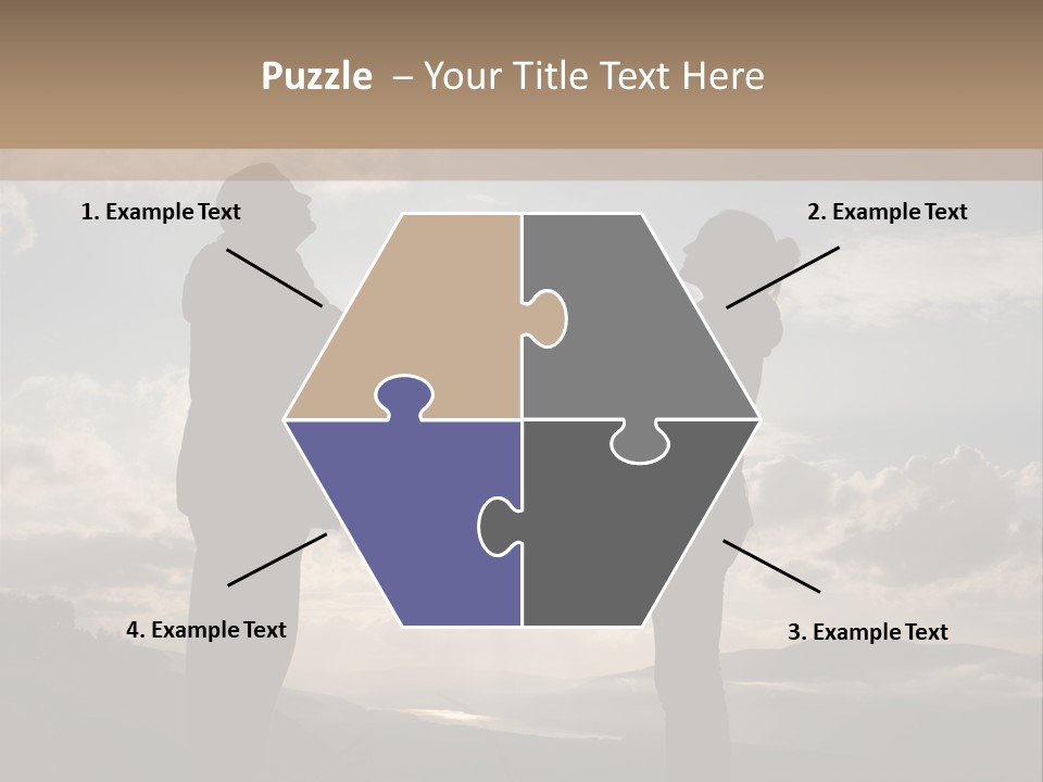 Two People Shaking Hands With The Sun In The Background PowerPoint Template