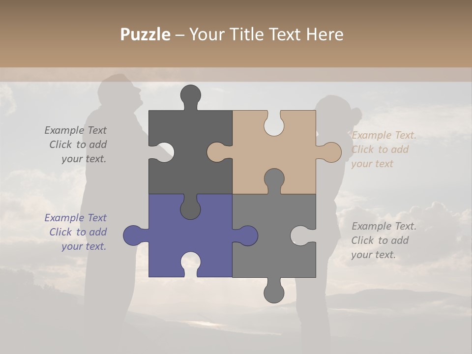 Two People Shaking Hands With The Sun In The Background PowerPoint Template