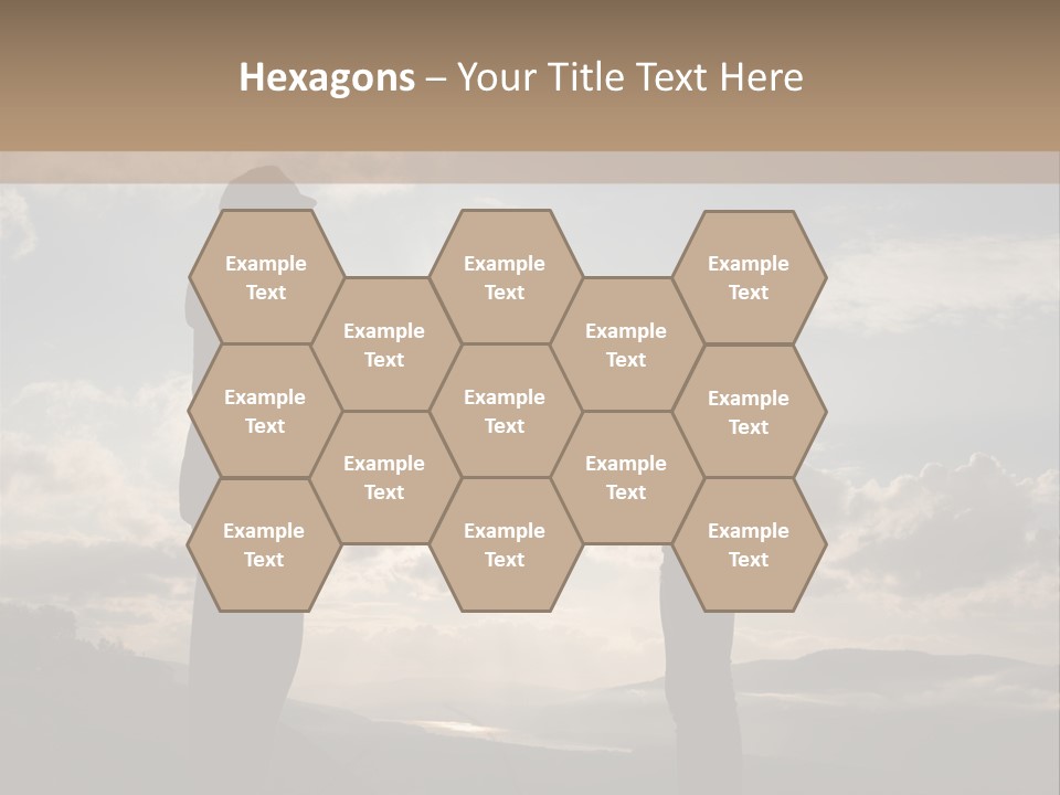 Two People Shaking Hands With The Sun In The Background PowerPoint Template