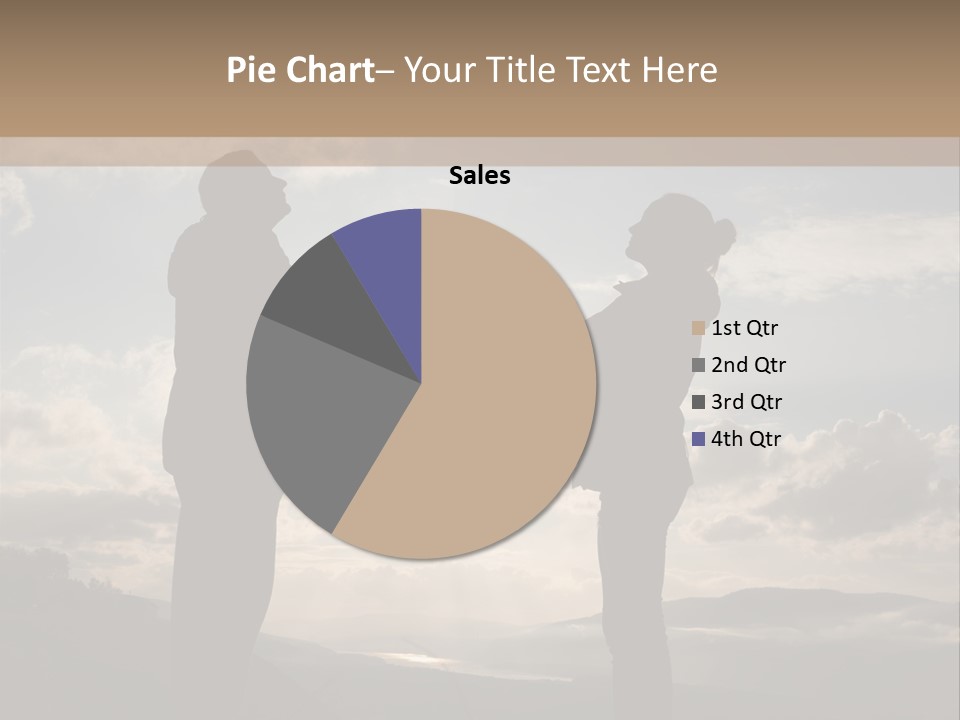 Two People Shaking Hands With The Sun In The Background PowerPoint Template