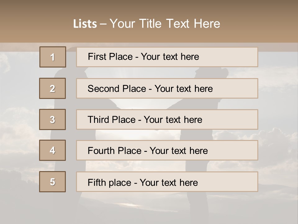 Two People Shaking Hands With The Sun In The Background PowerPoint Template
