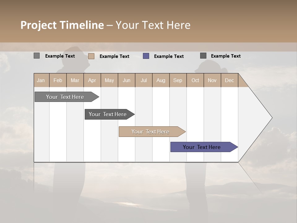 Two People Shaking Hands With The Sun In The Background PowerPoint Template