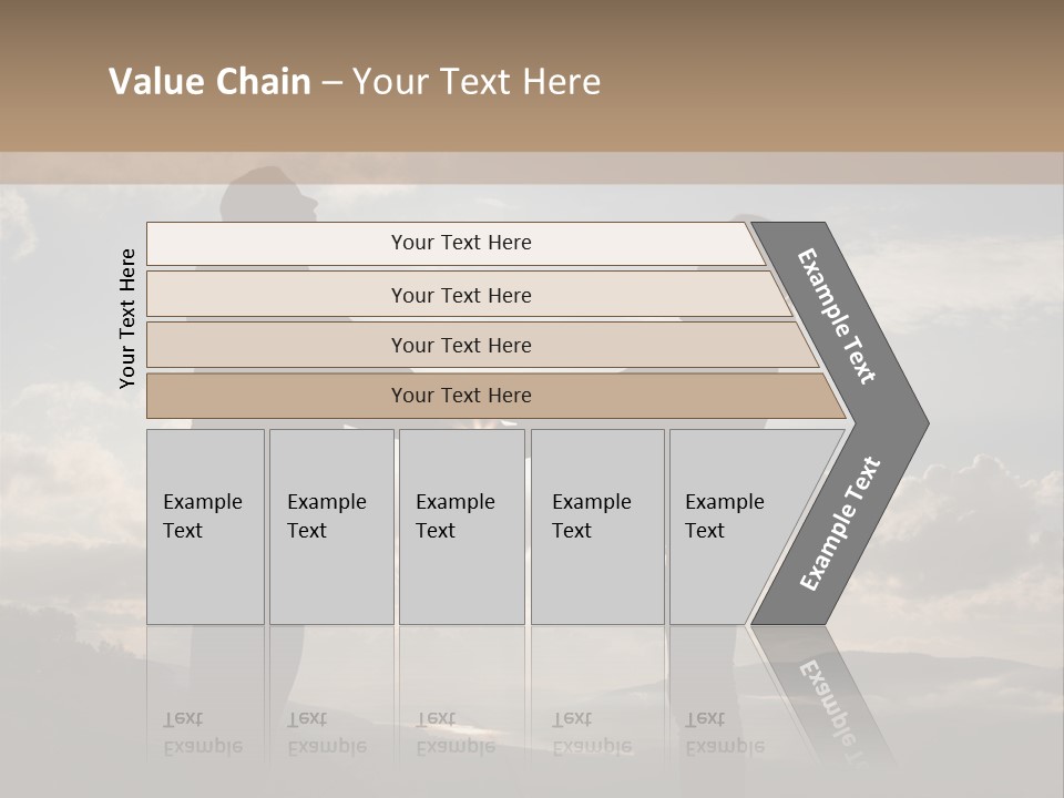 Two People Shaking Hands With The Sun In The Background PowerPoint Template