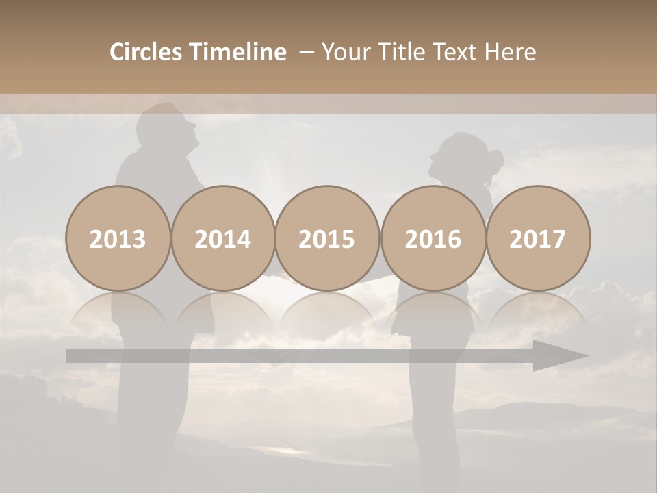 Two People Shaking Hands With The Sun In The Background PowerPoint Template