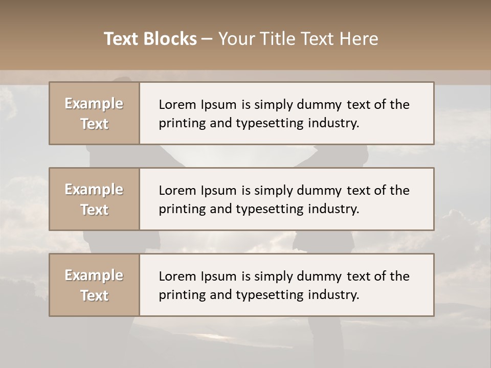 Two People Shaking Hands With The Sun In The Background PowerPoint Template