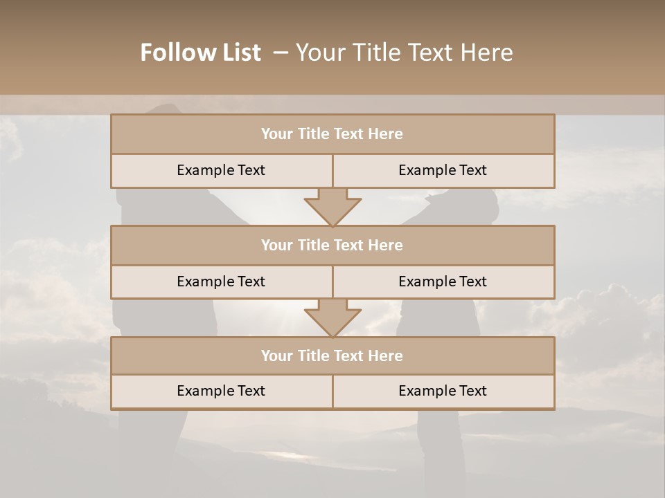 Two People Shaking Hands With The Sun In The Background PowerPoint Template
