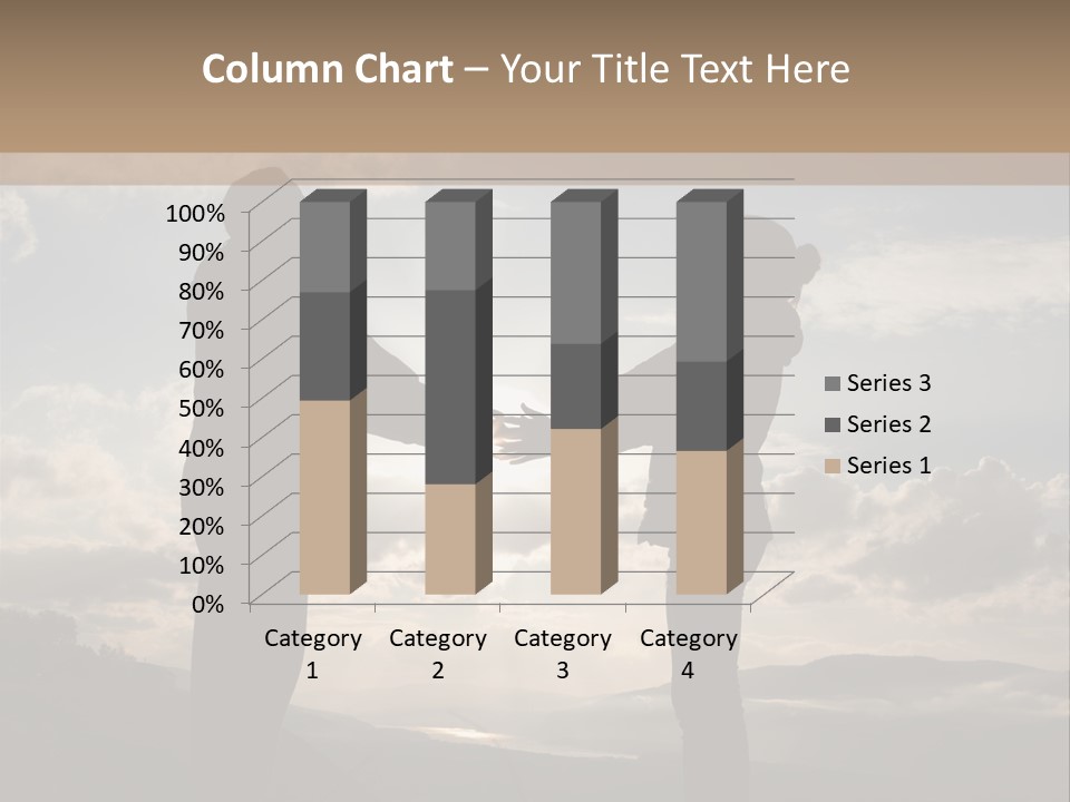 Two People Shaking Hands With The Sun In The Background PowerPoint Template