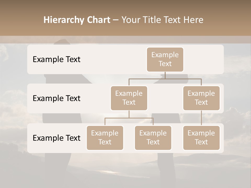 Two People Shaking Hands With The Sun In The Background PowerPoint Template