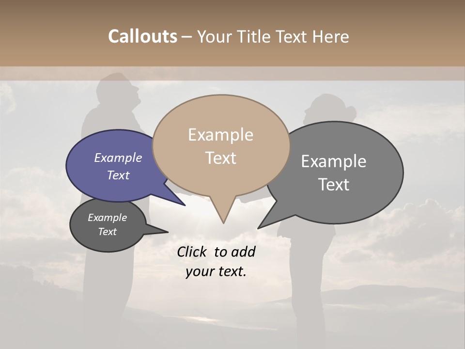Two People Shaking Hands With The Sun In The Background PowerPoint Template