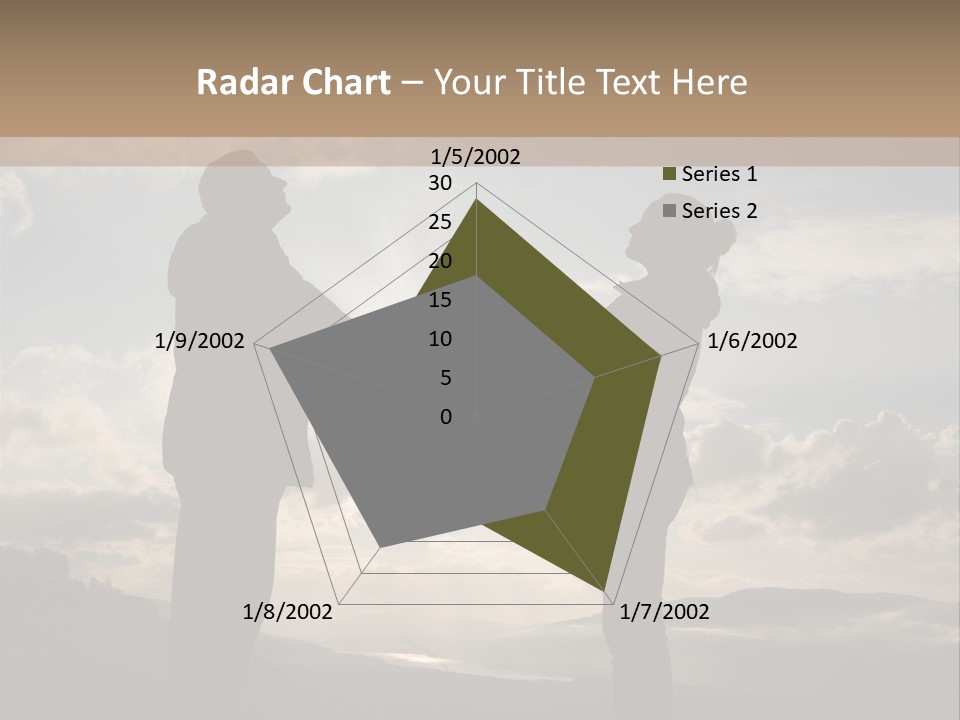 Two People Shaking Hands With The Sun In The Background PowerPoint Template