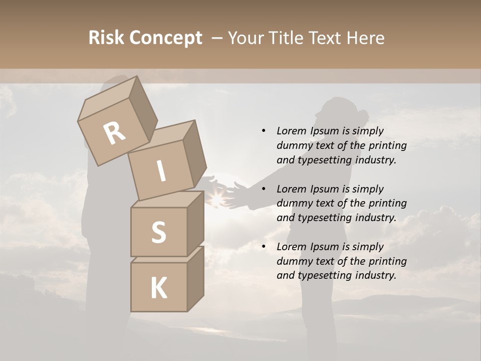 Two People Shaking Hands With The Sun In The Background PowerPoint Template