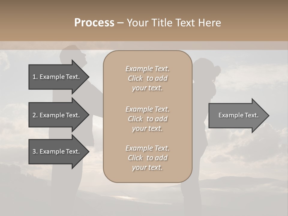 Two People Shaking Hands With The Sun In The Background PowerPoint Template
