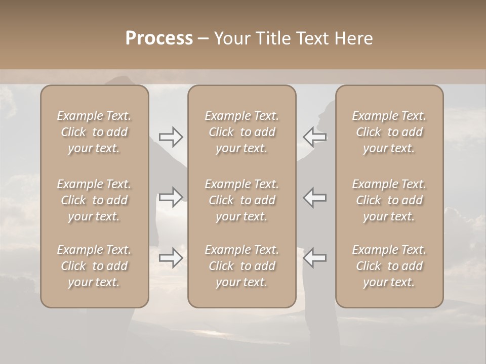 Two People Shaking Hands With The Sun In The Background PowerPoint Template