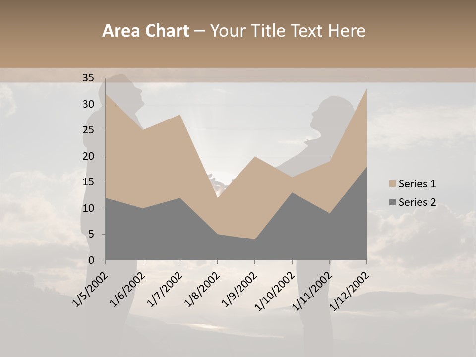 Two People Shaking Hands With The Sun In The Background PowerPoint Template