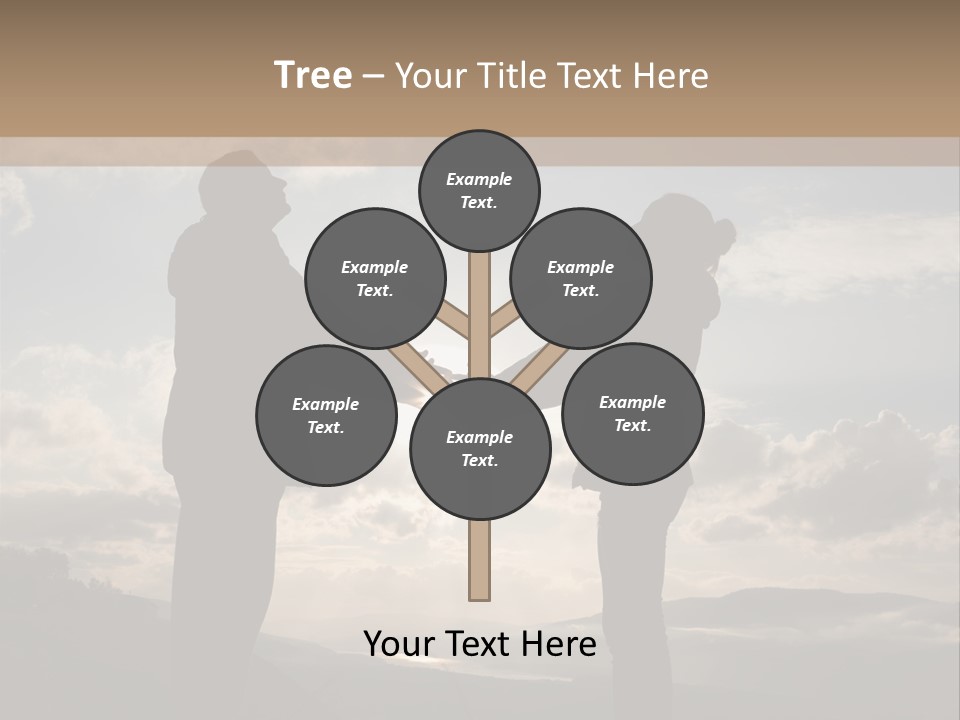 Two People Shaking Hands With The Sun In The Background PowerPoint Template