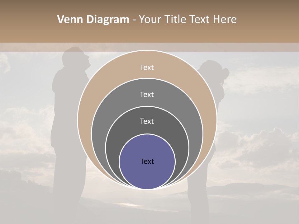 Two People Shaking Hands With The Sun In The Background PowerPoint Template