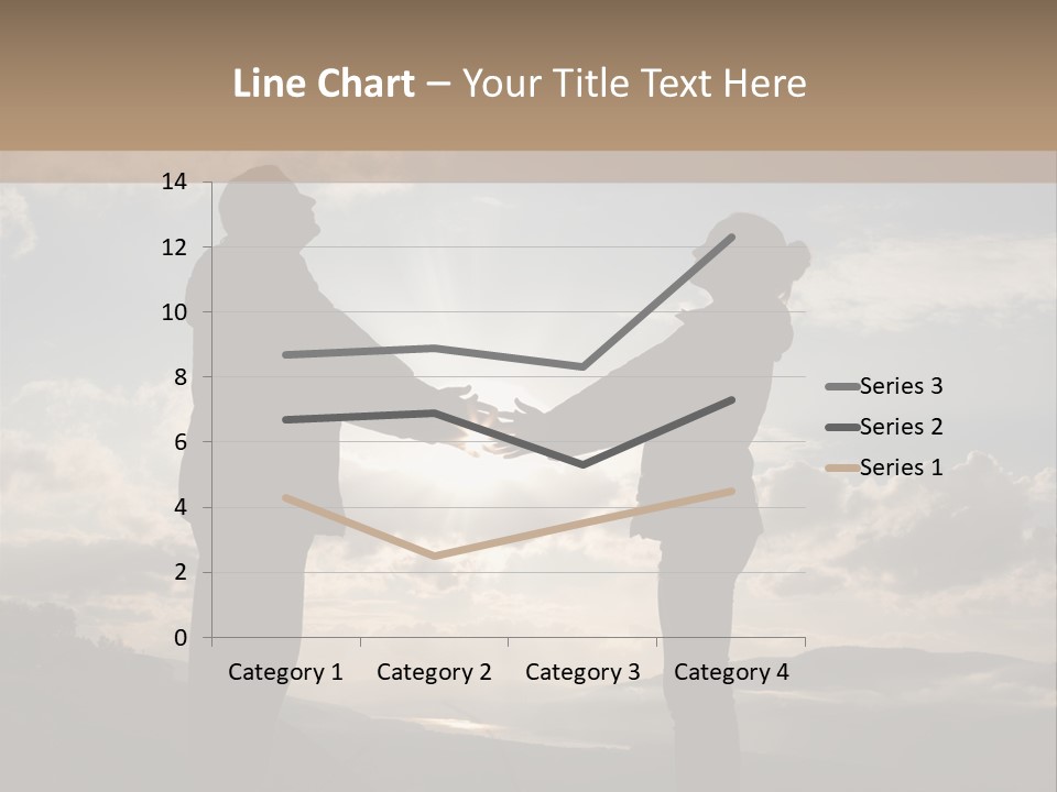 Two People Shaking Hands With The Sun In The Background PowerPoint Template