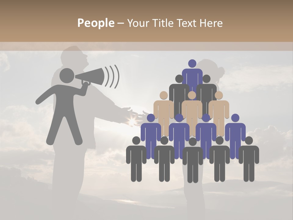 Two People Shaking Hands With The Sun In The Background PowerPoint Template