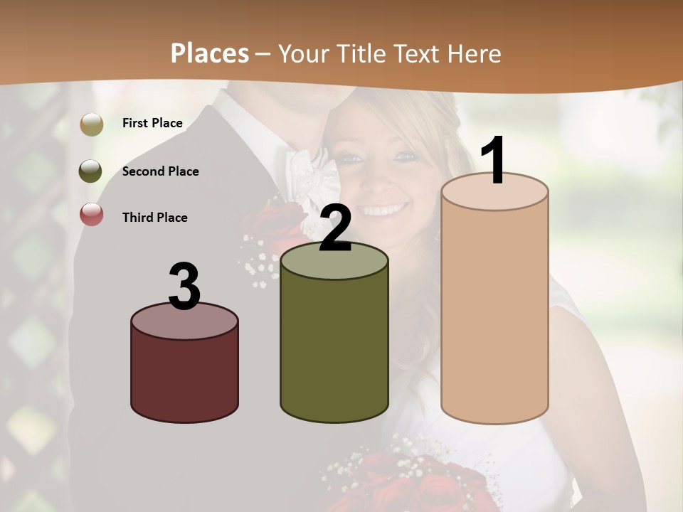 A Man And Woman Are Posing For A Picture PowerPoint Template