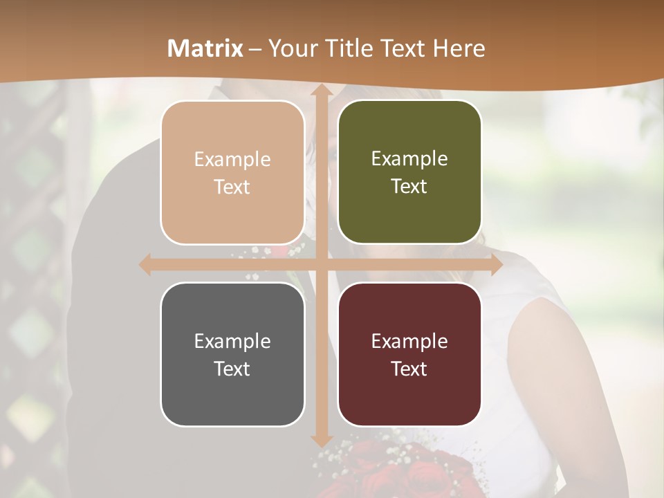 A Man And Woman Are Posing For A Picture PowerPoint Template