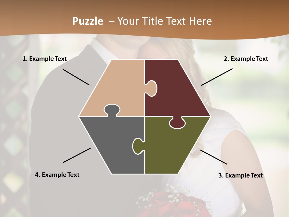 A Man And Woman Are Posing For A Picture PowerPoint Template