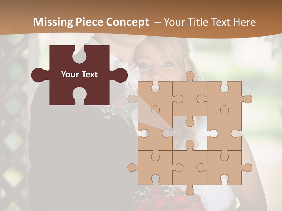 A Man And Woman Are Posing For A Picture PowerPoint Template