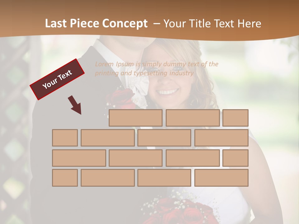 A Man And Woman Are Posing For A Picture PowerPoint Template