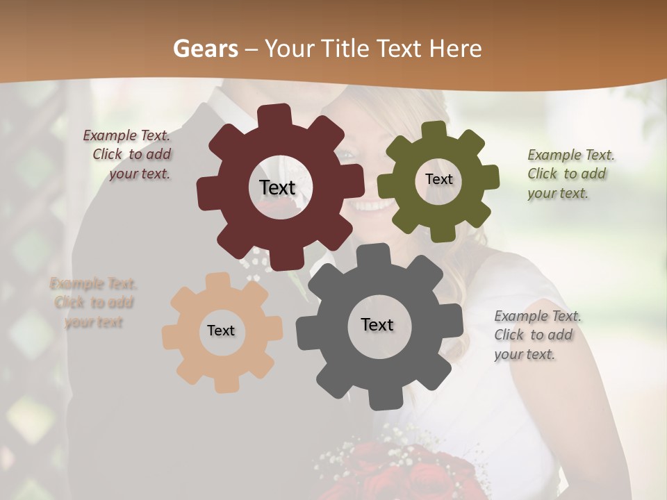 A Man And Woman Are Posing For A Picture PowerPoint Template