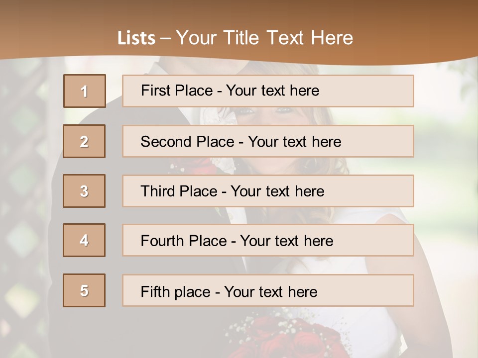 A Man And Woman Are Posing For A Picture PowerPoint Template