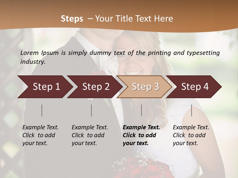 A Man And Woman Are Posing For A Picture PowerPoint Template