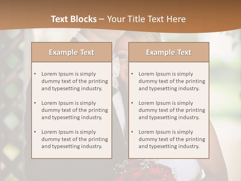 A Man And Woman Are Posing For A Picture PowerPoint Template