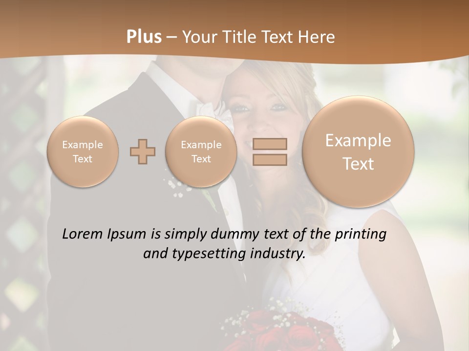 A Man And Woman Are Posing For A Picture PowerPoint Template