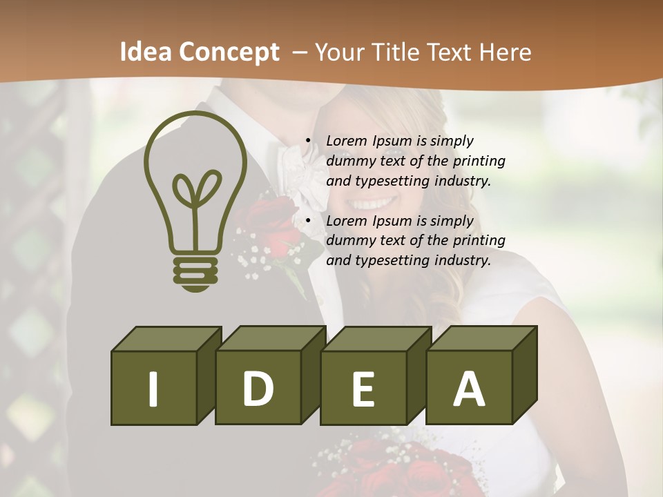 A Man And Woman Are Posing For A Picture PowerPoint Template