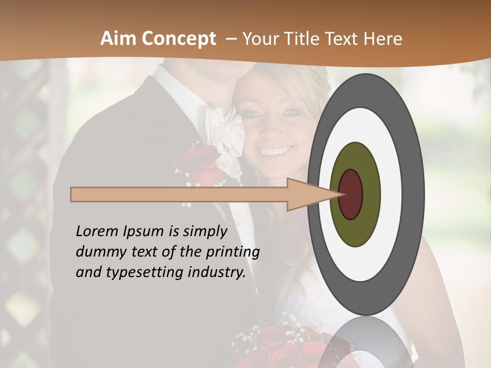 A Man And Woman Are Posing For A Picture PowerPoint Template