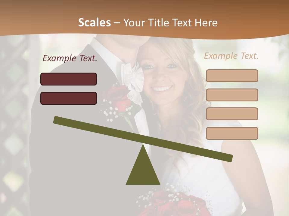 A Man And Woman Are Posing For A Picture PowerPoint Template