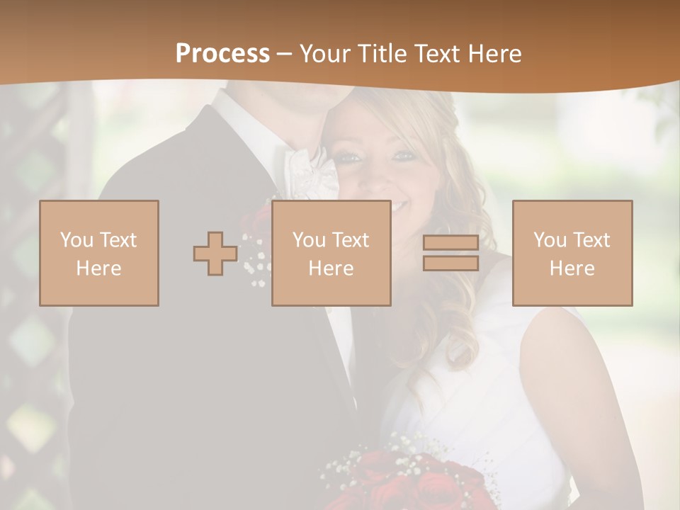 A Man And Woman Are Posing For A Picture PowerPoint Template