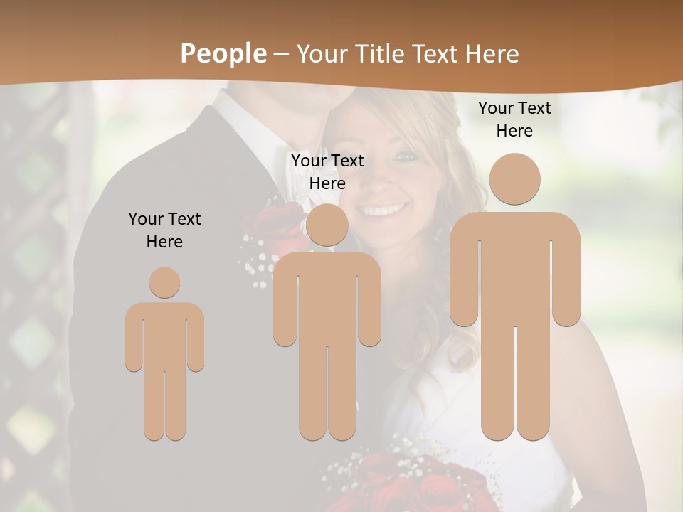 A Man And Woman Are Posing For A Picture PowerPoint Template