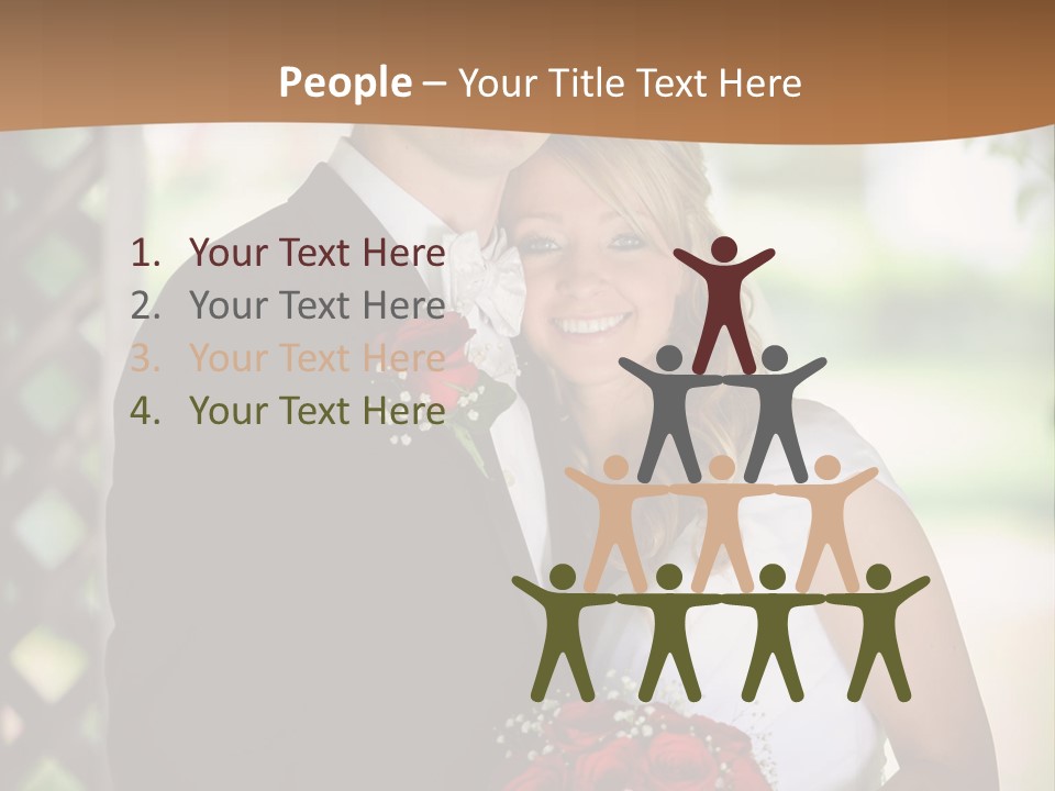 A Man And Woman Are Posing For A Picture PowerPoint Template