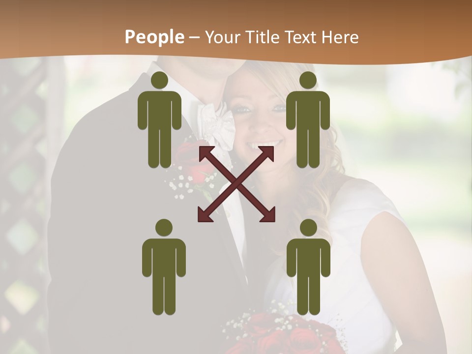 A Man And Woman Are Posing For A Picture PowerPoint Template