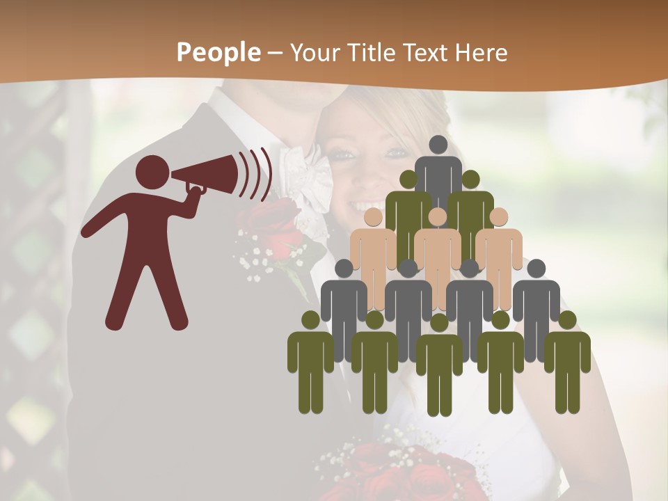A Man And Woman Are Posing For A Picture PowerPoint Template