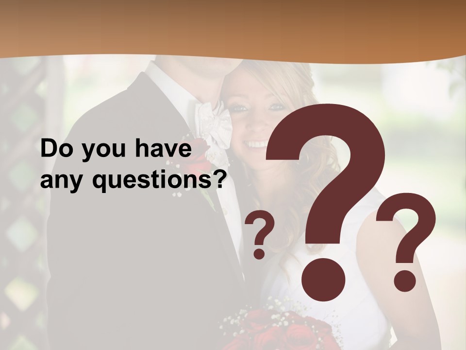 A Man And Woman Are Posing For A Picture PowerPoint Template